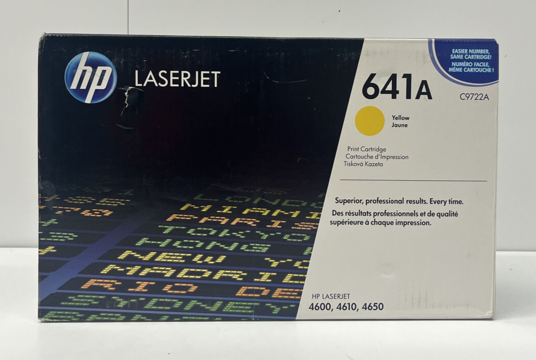 HP Color LaserJet 4650 4610 4600 Series 641A Yellow Toner Cartridge C9722A
