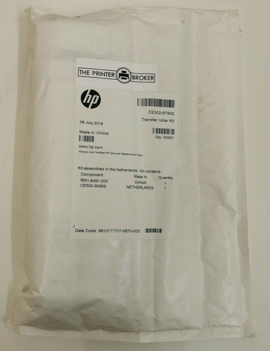 HP LaserJet M601 M602 M603 Transfer Roller Kit RM1-8491