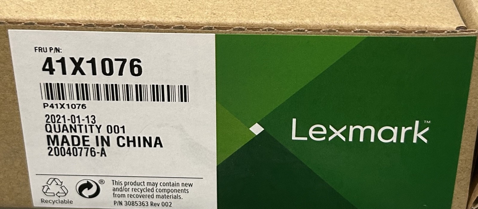 Lexmark 41X1076 Rodillo de transferencia Lexmark MS821dn MS821n MS822de MS823dn