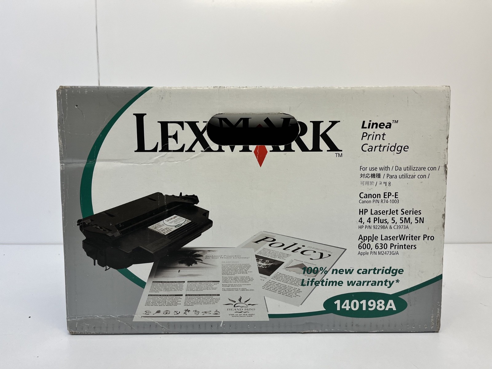 Lexmark Black Toner for LaserJet 4 4 Plus 5 5M 5N Canon EP-E 140198A