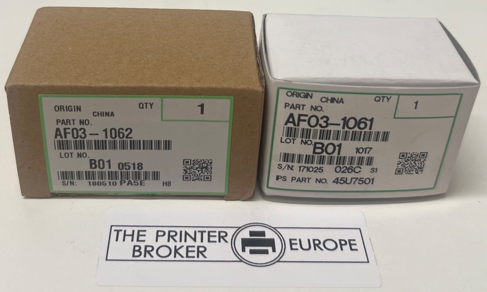Ricoh Rodillo De Papel Paquete De 2 AF03-1061 AF03-1062