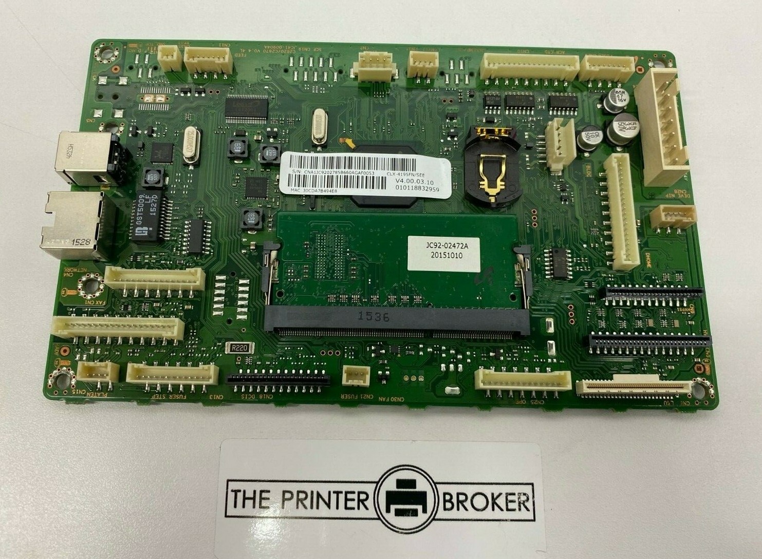 Samsung CLX 4170 4175 4195 Series Main PBA Board JC92-02785B