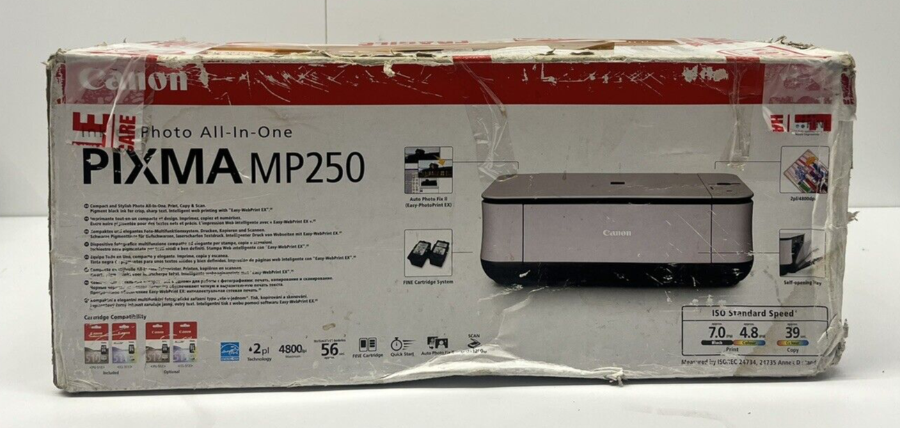 Canon PIXMA MP250 A4 Colour Multifunction Inkjet Printer 3743B004