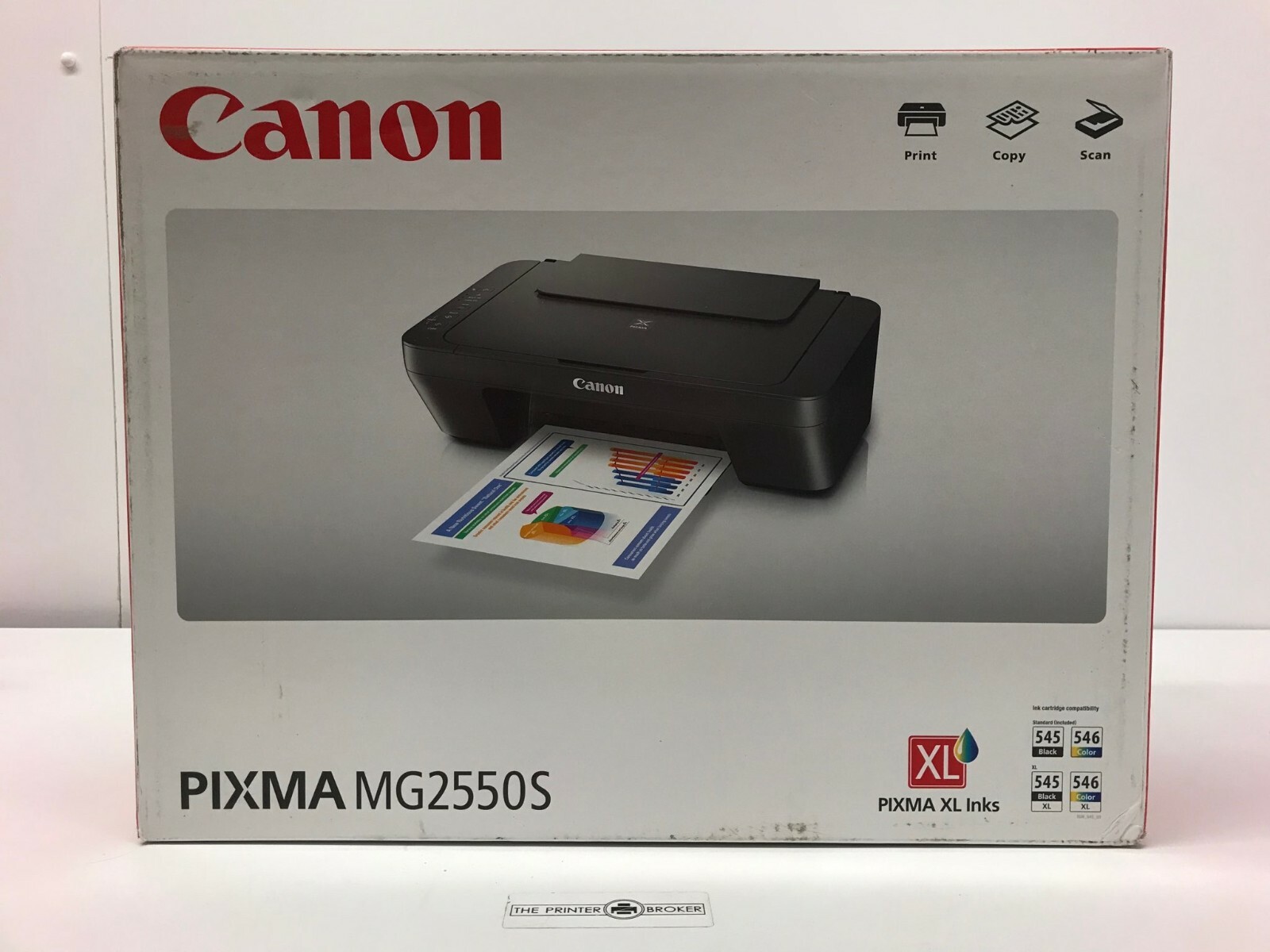 Canon Pixma MG2550S A4 All in One Color Inkjet Printer 0727C008 New WITHOUT Inks