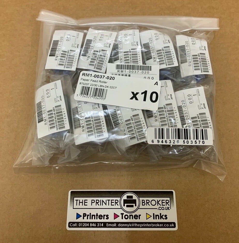 HP LaserJet Paper Feed Roller 10 per pack RM1-0037-020 / RM1-0037