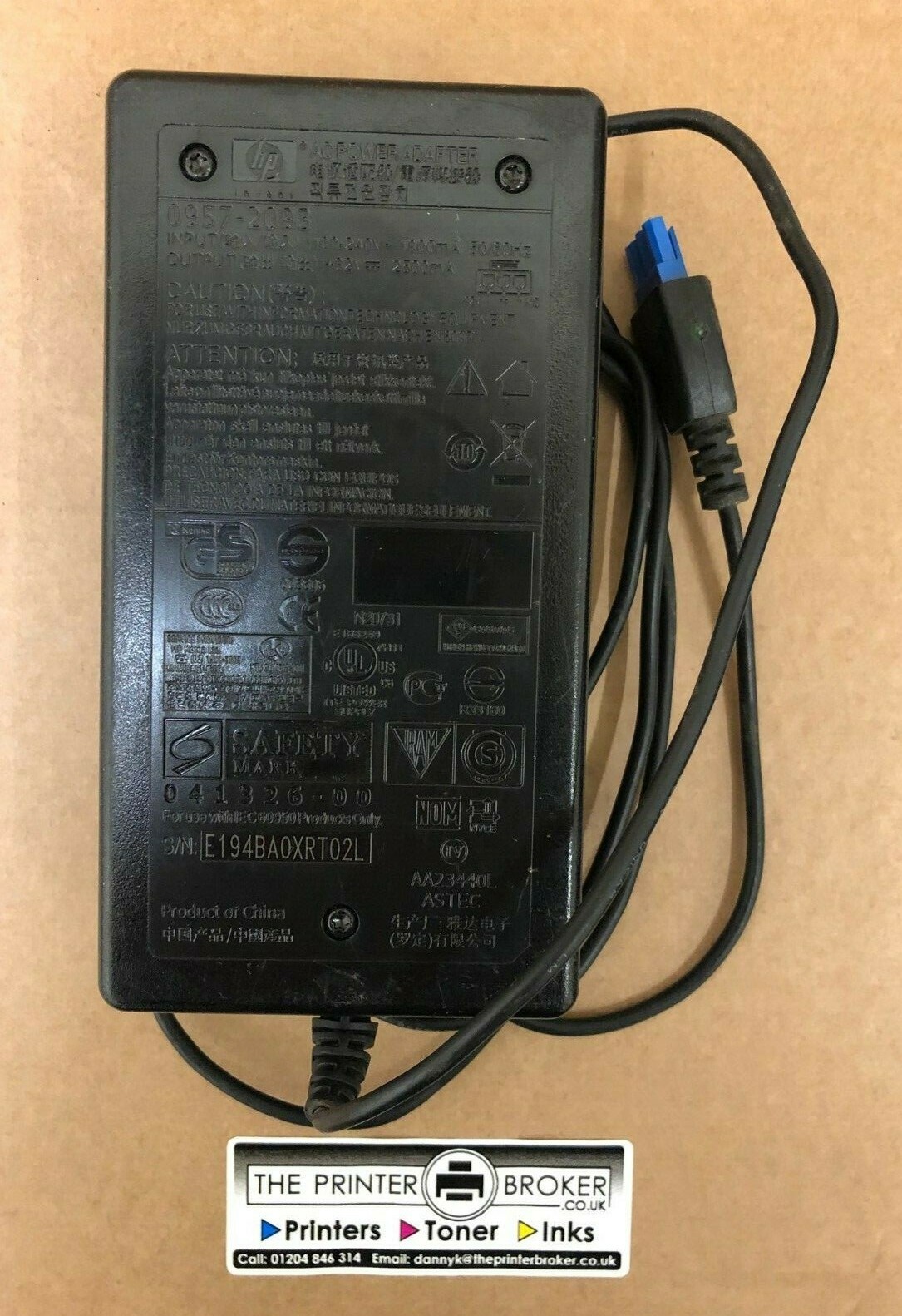 HP OfficeJet 8000 8500 AC 32V Power Adapter 0957-2093