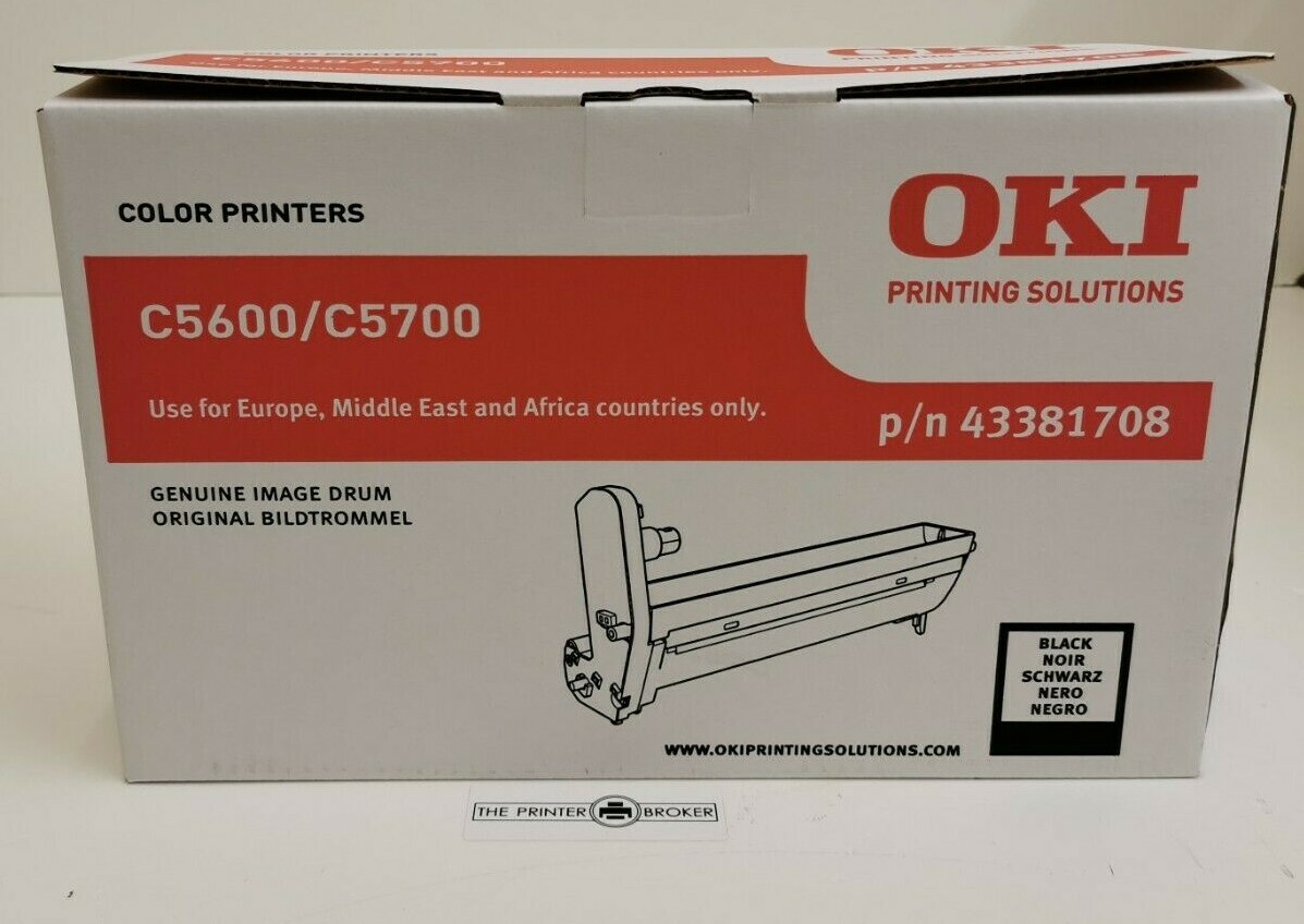 OKI C5600 C5700 Series Black Imaging Drum Unit 43381708