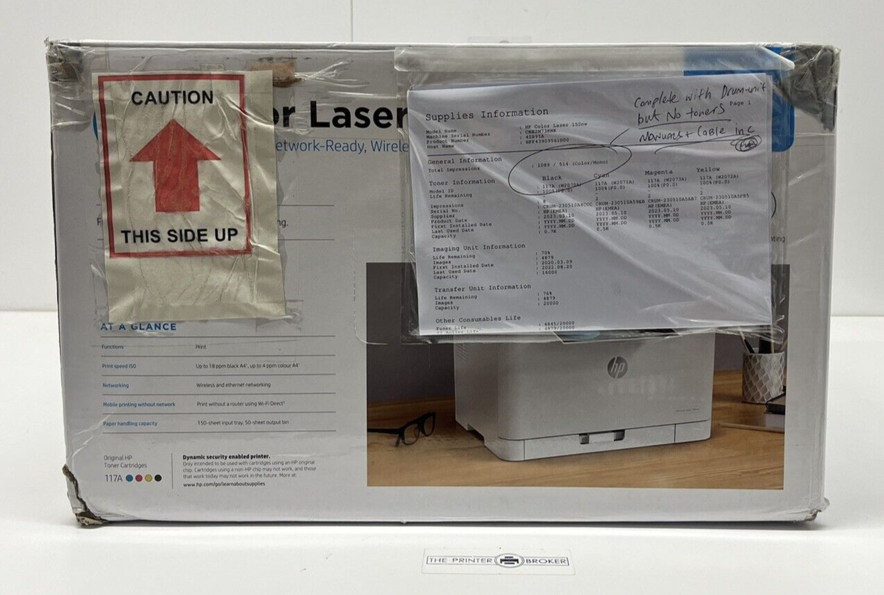 HP-Color-LaserJet-150nw-A4-Colour-Laser-Printer-4ZB95A-206110041272 HP Color LaserJet 150nw A4 Colour Laser Printer 4ZB95A - Image 1