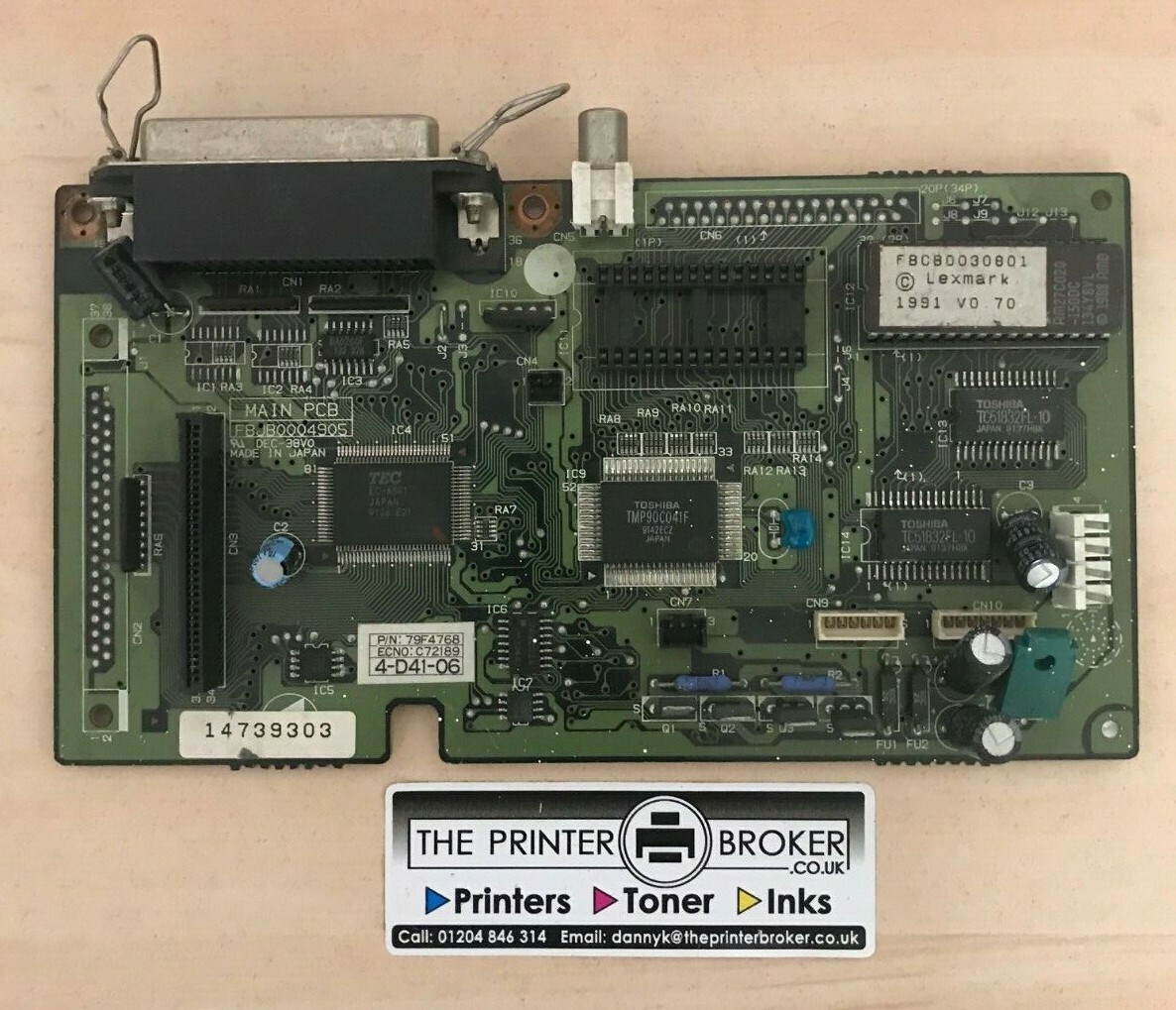 IBM Lexmark 2391 Printer Main Logic Board 79F4768 FBJB0004905