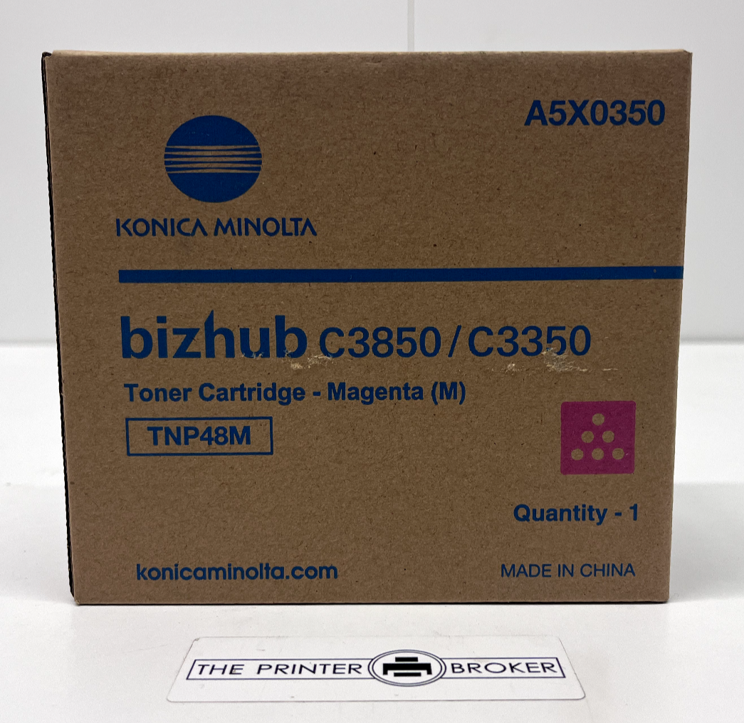 Konica-Minolta-Bizhup-C3850-C3350-TNP48M-Magenta-Toner-Cartridge-A5X0350-206109851512 Konica Minolta Bizhup C3850 C3350 TNP48M Magenta Toner Cartridge A5X0350 - Image 1