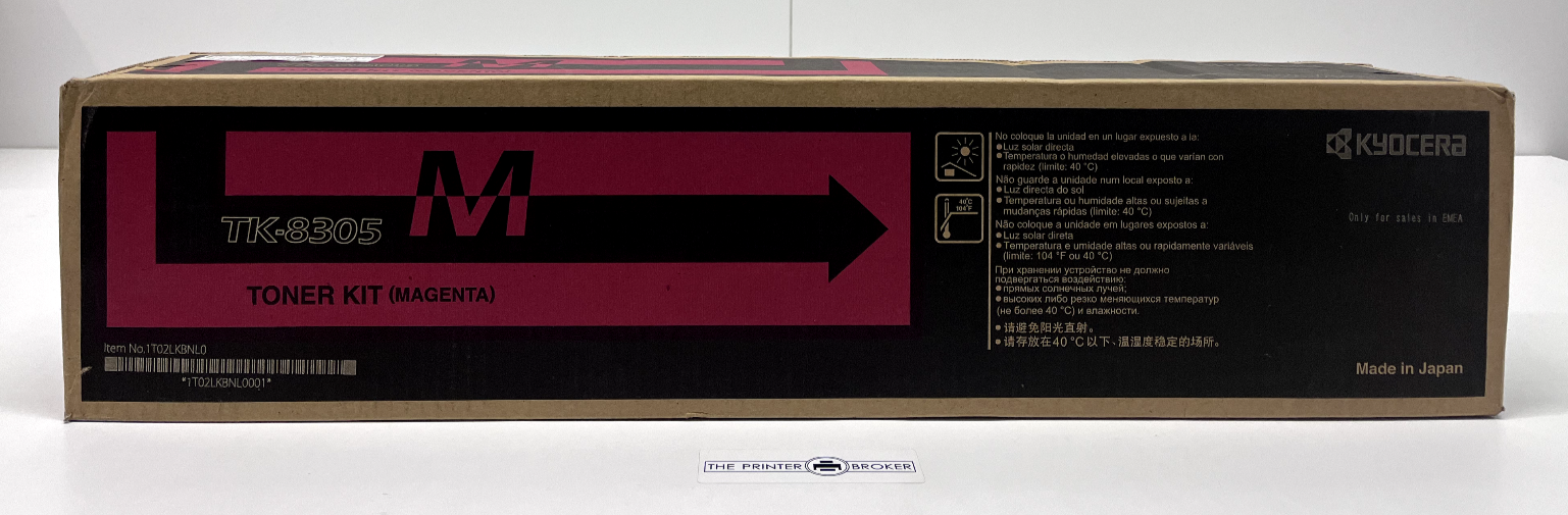 Kyocera TaskAlfa 3050 3051 3550 3551 TK-8305M Magenta Toner Kit for 1T02LKBNL0
