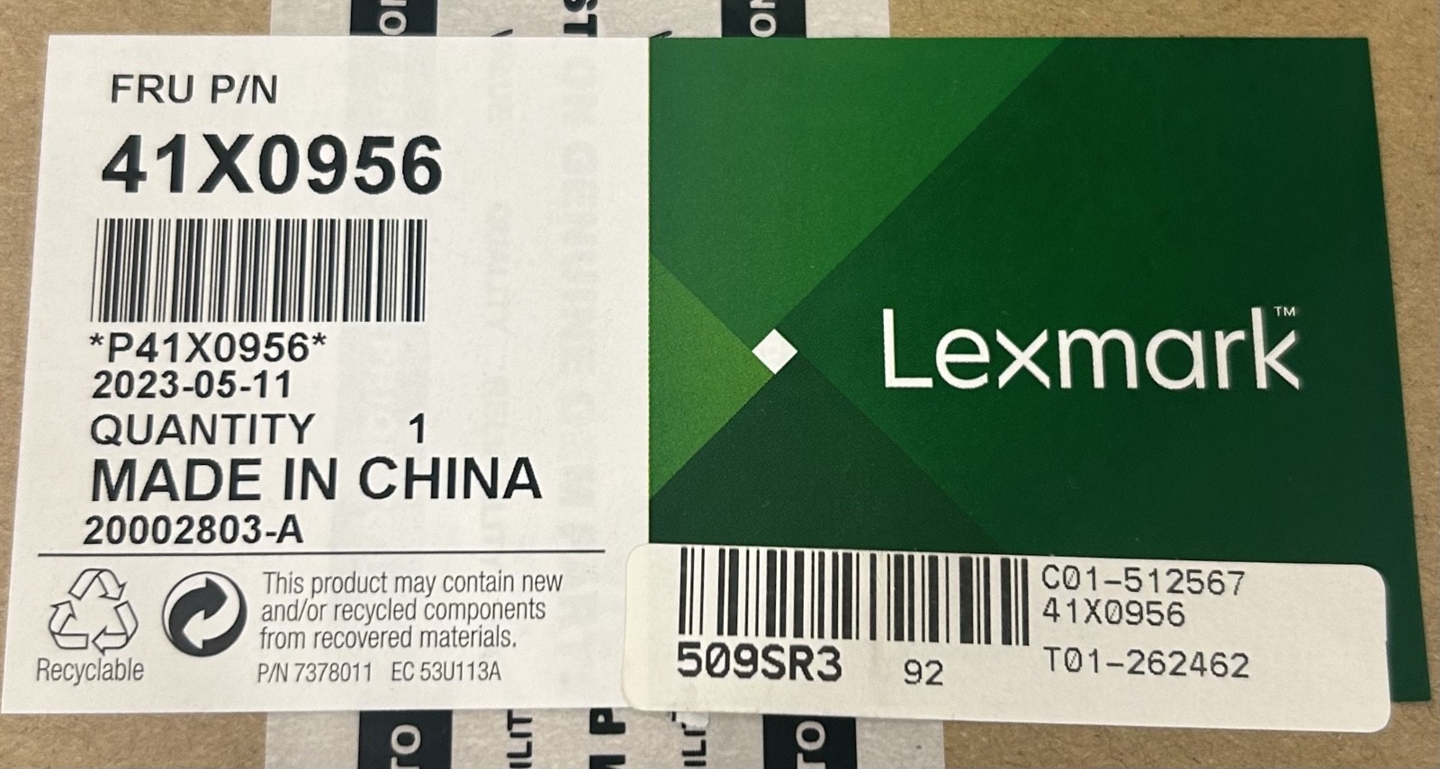 Lexmark CS82x Conjunto de rodillos de recogida de alimentador 41X0956