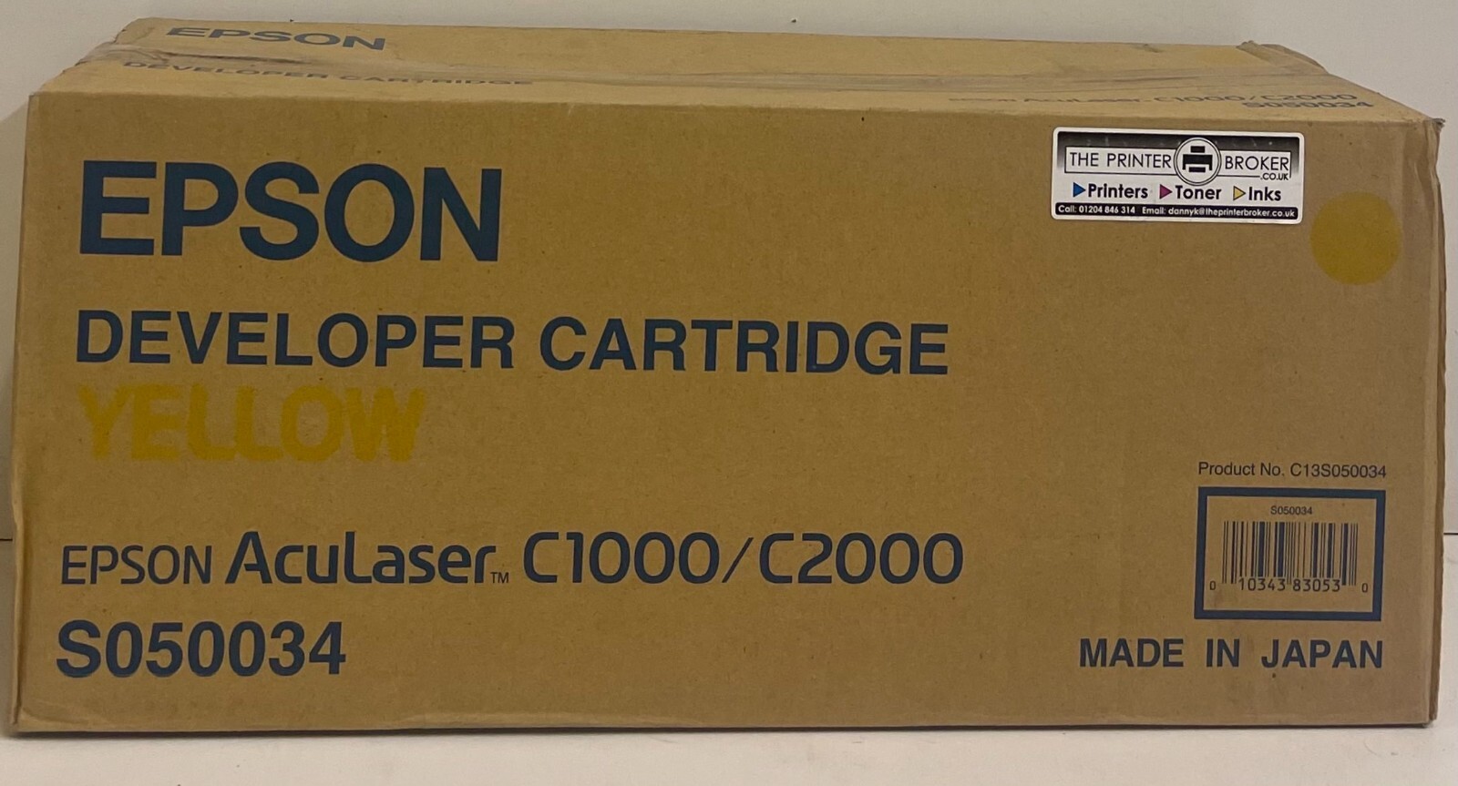 Yellow Genuine Epson Developer Cartridge S050034