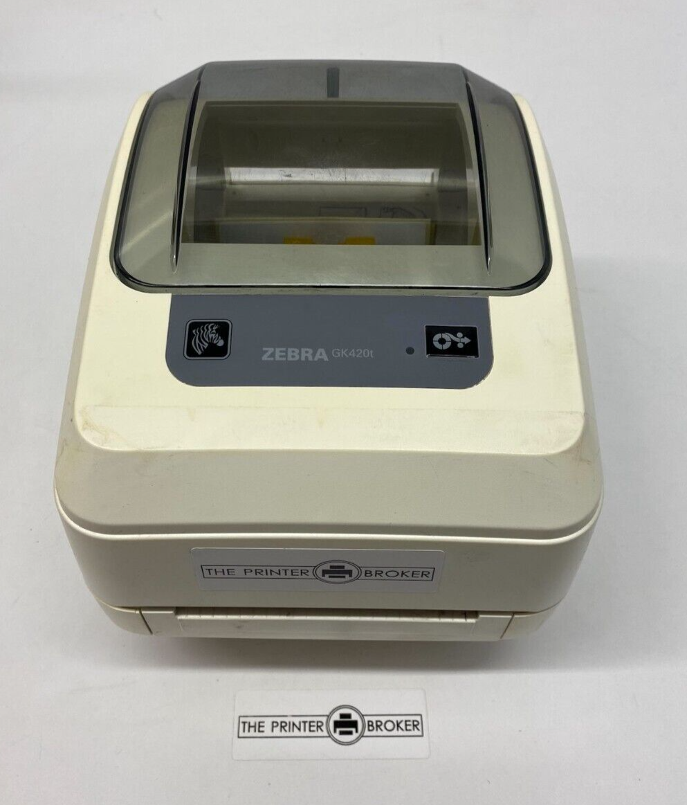 Zebra GK420t White Thermal Label Printer with Network USB Port GK4H-102220-000