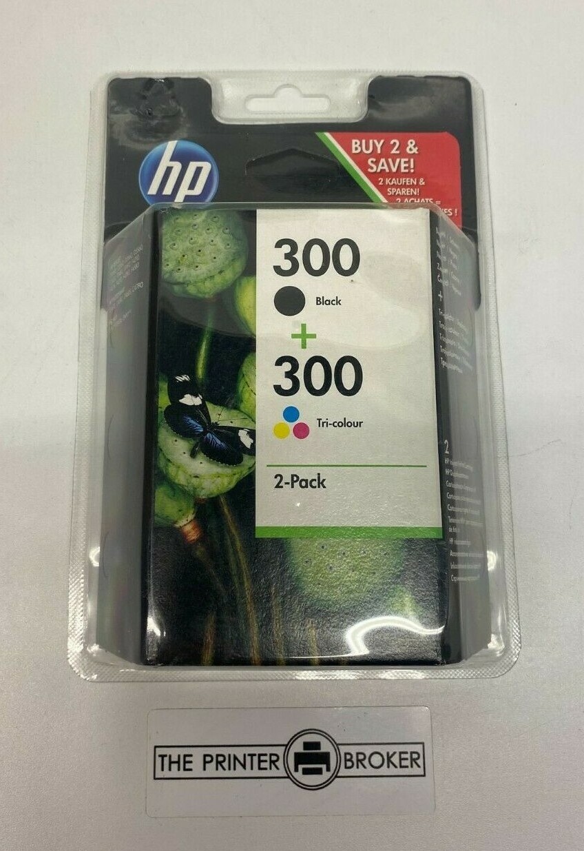 HP-300-2-Pack-Black-Tri-Colour-Original-Ink-Cartridges-Combo-Pack-CN637EE-206109851453 HP 300 2-Pack Black Tri-Colour Original Ink Cartridges Combo Pack CN637EE - Image 1