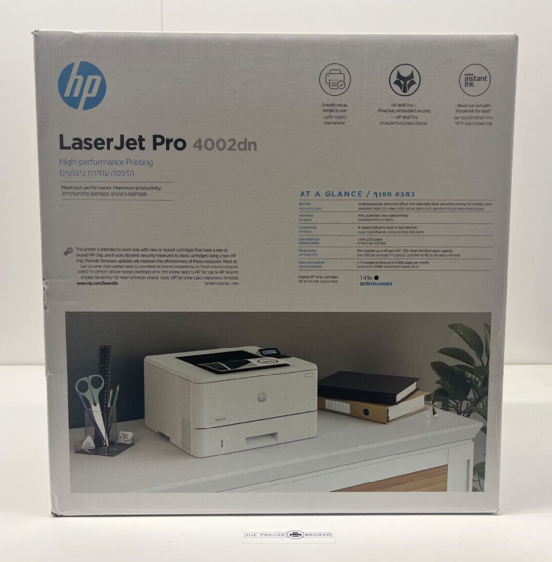 HP-LaserJet-Pro-4002dn-A4-Mono-Laser-Printer-2Z605F-206110041283 HP LaserJet Pro 4002dn A4 Mono Laser Printer 2Z605F - Image 1