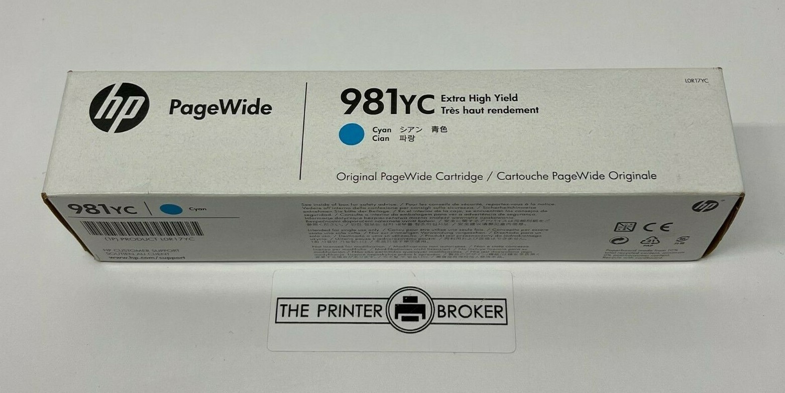 HP PageWide 981YC Cyan Toner for E55650 / E58650