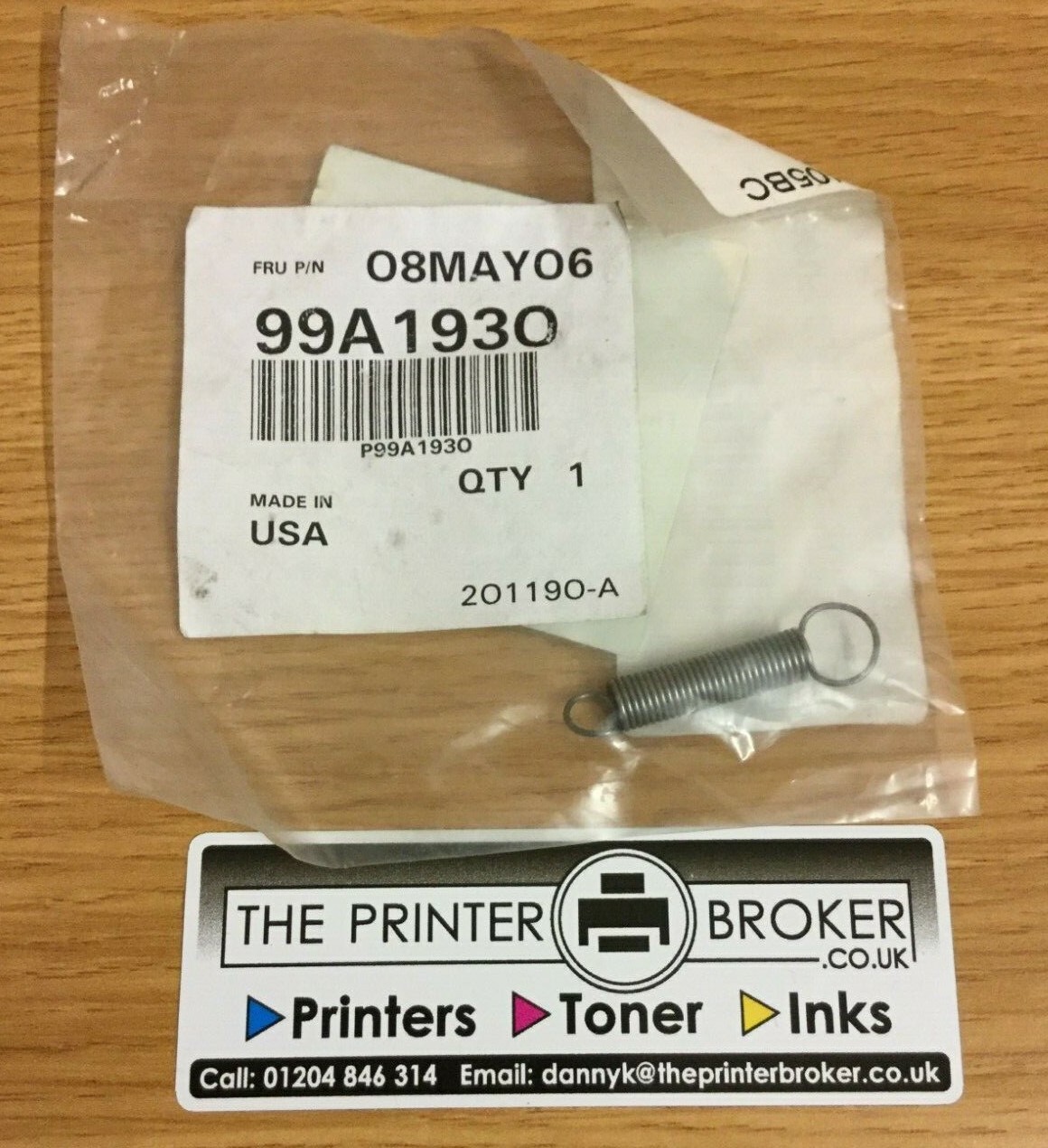 Lexmark Bellcrank Spring 500 Sheet for T620 T622 T612 T614 T616 Series 99A1930