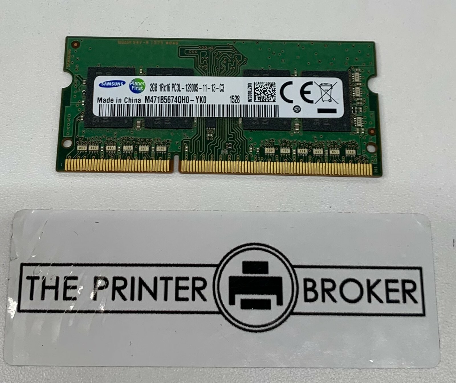 Samsung 2GB 1Rx16 PC3L 12800S DDR3 SODIMM Memory Module M471B5674QH0-YK0