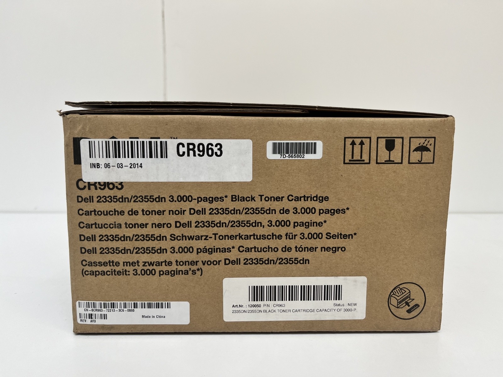 Dell 2335dn 2355dn Black Toner Cartridge 593-10330 CR963