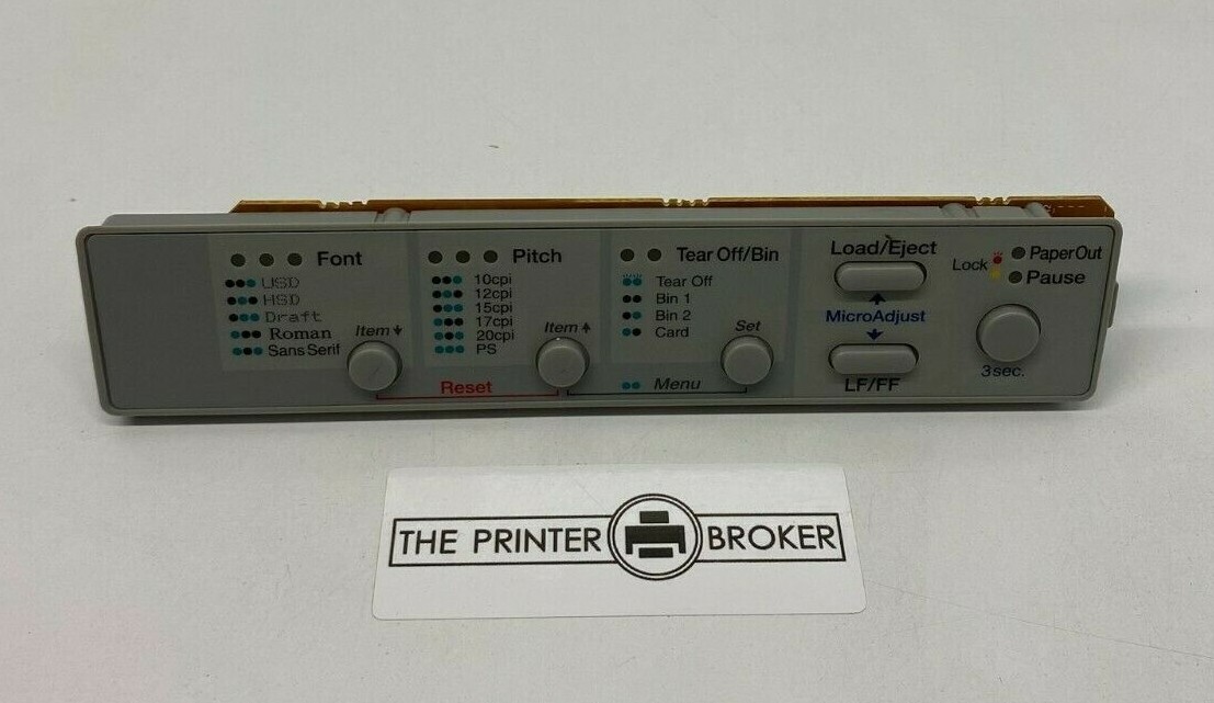 Epson FX-2190 Control Panel Assembly 2134049 JP3Z2031 2080640
