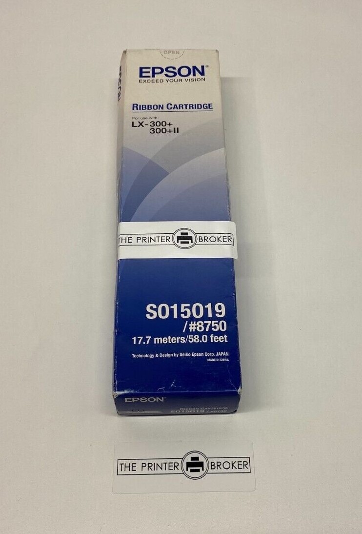 Epson FX 80 850 870 LX 300 Series Black Ribbon Cartridge S015019