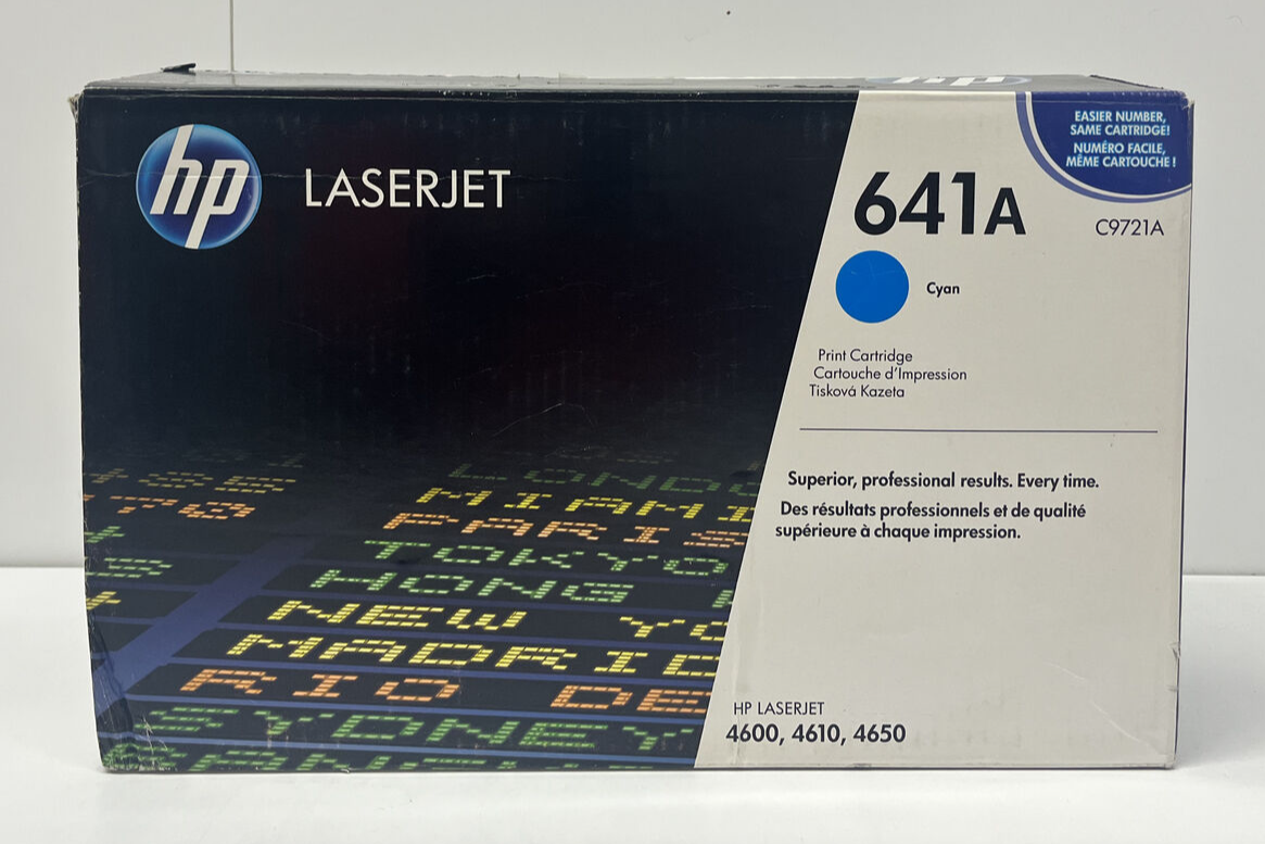 HP Color LaserJet 4650 4610 4600 Series 641A Cyan Toner Cartridge C9721A
