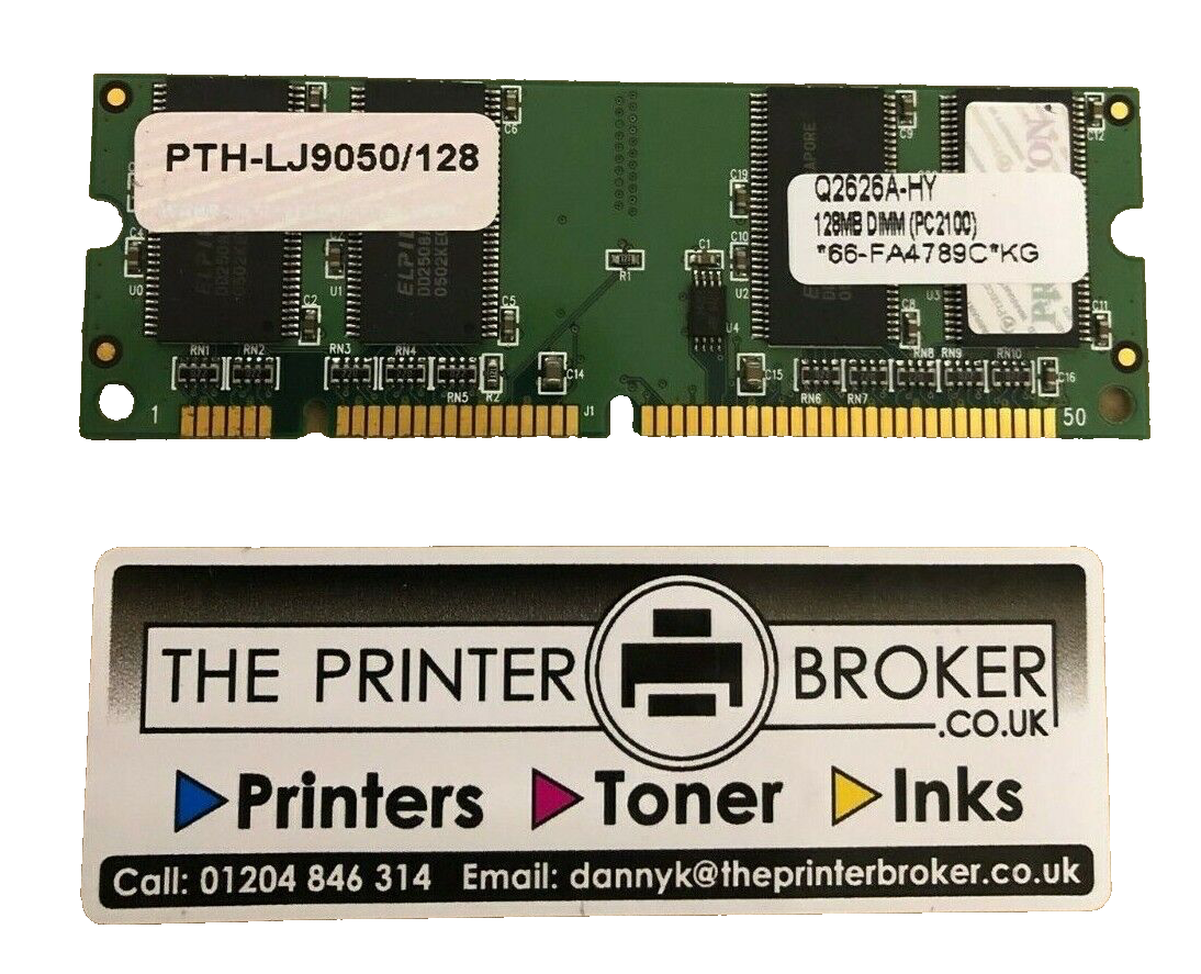 HP-LaserJet-9040-9050-Series-128MB-100-Pin-DDR-DIMM-Memory-Q2626A-HY-Q2626-60002-206197257334 HP LaserJet 9040 9050 Series 128MB 100 Pin DDR DIMM Memory Q2626A-HY Q2626-60002 - Image 1