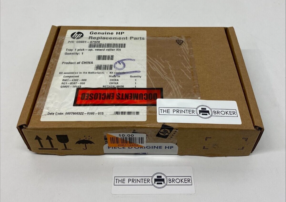 HP LaserJet CP6015 CM6030 CM6040 Tray 1 Paper Pick Up Roller Kit Q3931-67920