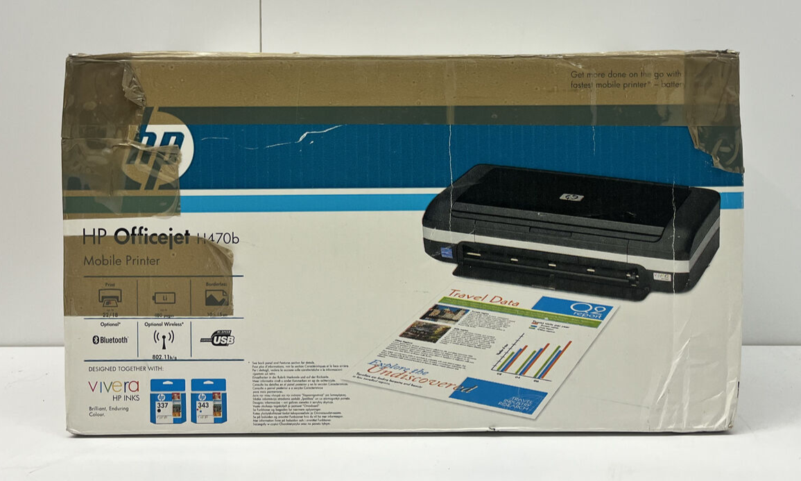 HP OfficeJet H470b A4 Colour Mobile Inkjet Printer CB027A