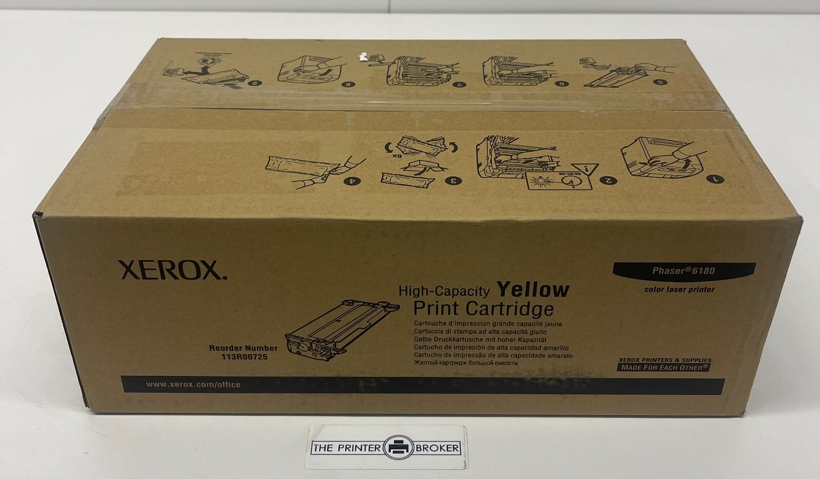 Genuine Xerox Phaser 6180 Color Laser Printer Yellow Print Cartridge