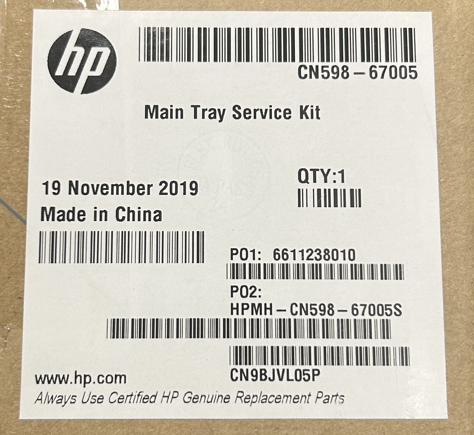 HP-CN598-67005-Kit-de-servicio-de-la-bandeja-principal-HP-X451dn-X451dw-X551dw-377047355365 HP CN598-67005 Kit de servicio de la bandeja principal HP X451dn X451dw X551dw - Imagen 1