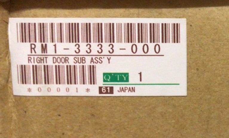 HP LaserJet CP6015 CM6030 CM6040 Series Right Door Sub Assembly RM1-3333