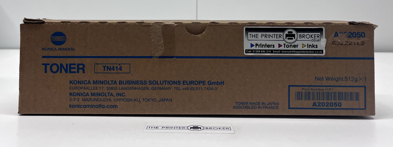 Konica-Minolta-bizhub-363-423-TN414-Black-Toner-Cartridge-A202050-206109851505 Konica Minolta bizhub 363 423 TN414 Black Toner Cartridge A202050 - Image 1