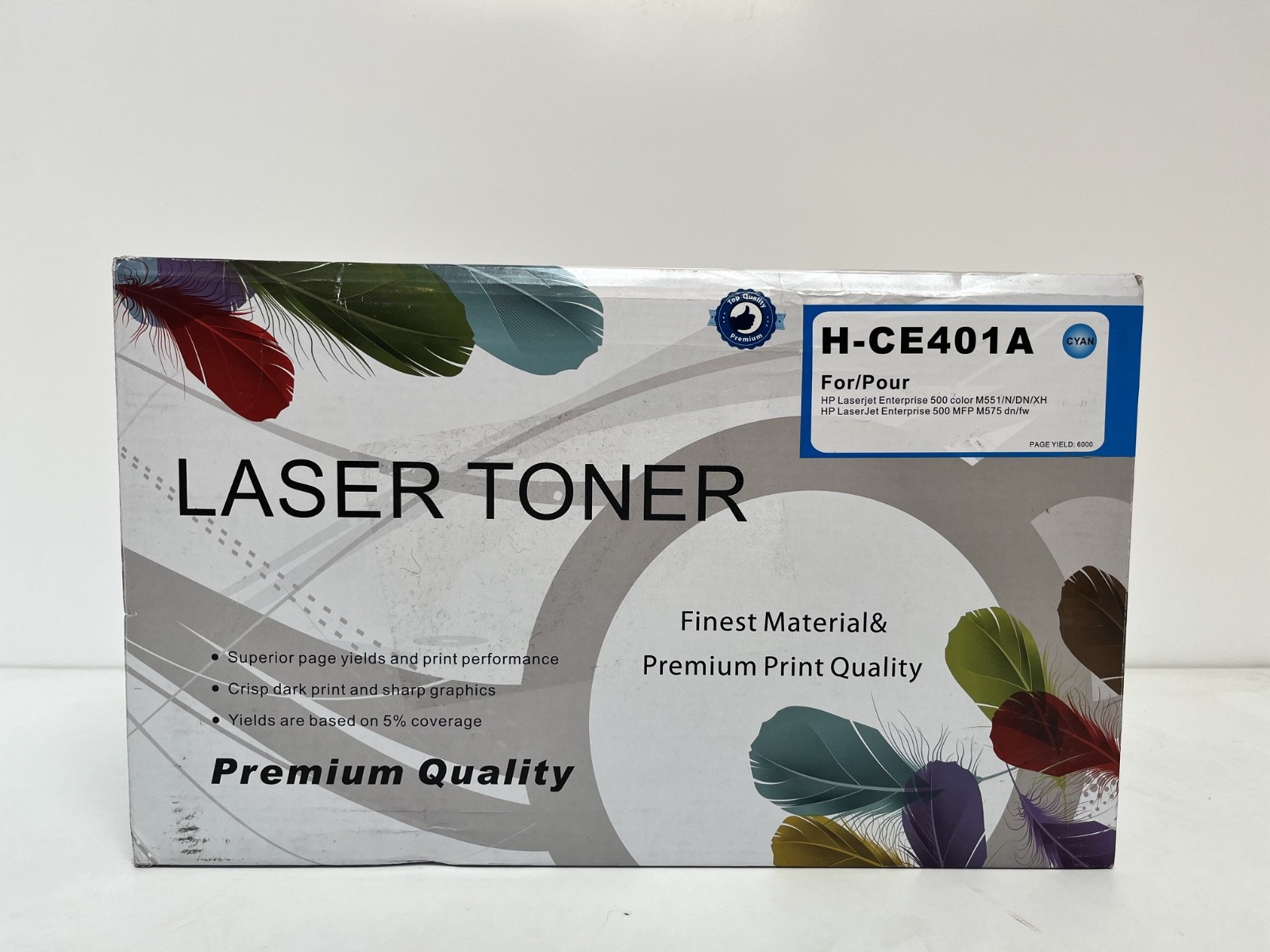 NON OEM Cyan Toner Cartridge For HP LaserJet M575 M551 M570 Series CE401A