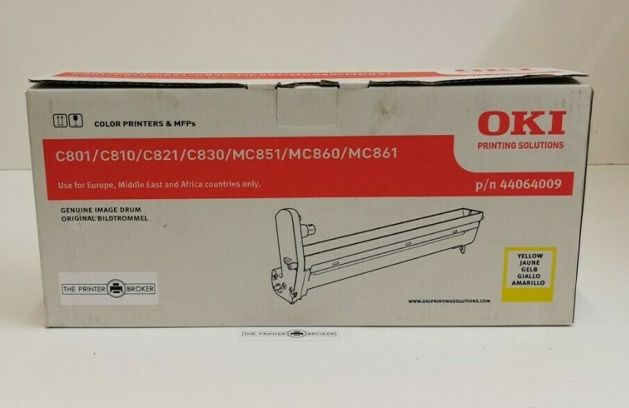 OKI C801 C810 C821 C830 MC851 Yellow Drum Unit 44064009