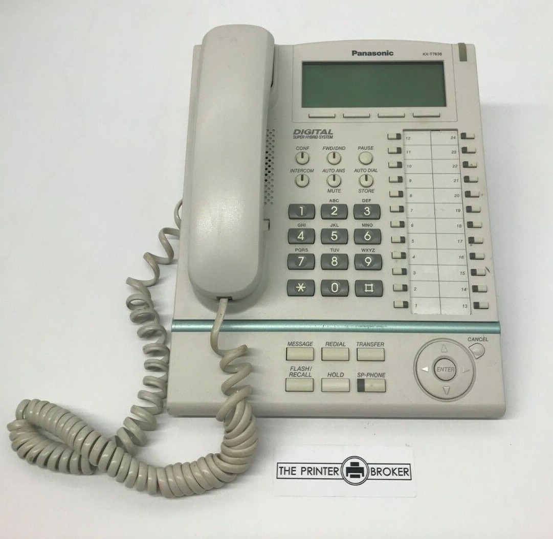 Panasonic-KX-T7636-Digital-Duplex-Speakerphone-White-F0169E-206098601055 Panasonic KX-T7636 Digital Duplex Speakerphone White F0169E - Image 1