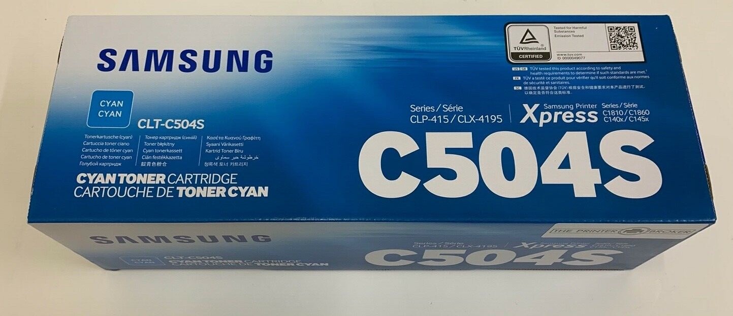 Samsung CLX 415 4190 4195 CLT-C504S Cyan Toner Cartridge CLT-C504S/ELS