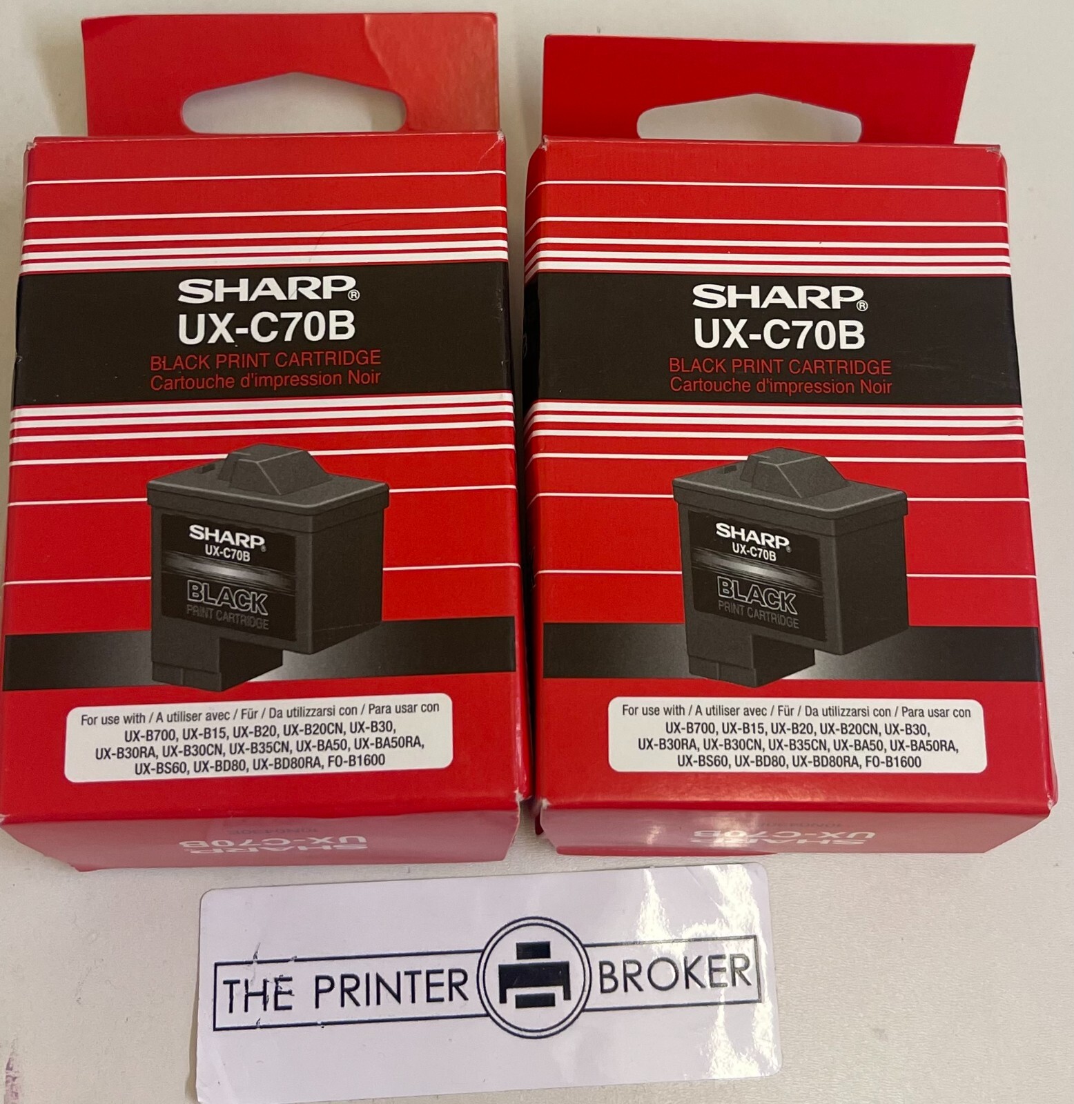 Sharp UX-C70B Black Print Cartridge Pack Of 2 10N0430E
