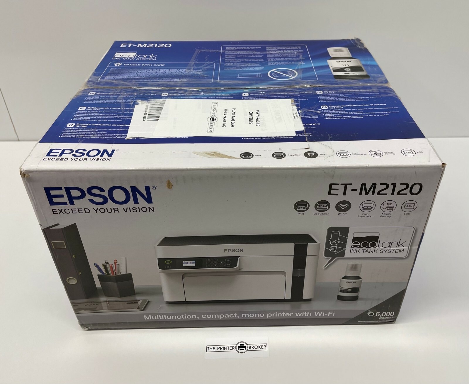 Epson EcoTank ET-M2120 A4 Mono Multifunction Inkjet Printer C11CJ18401BY