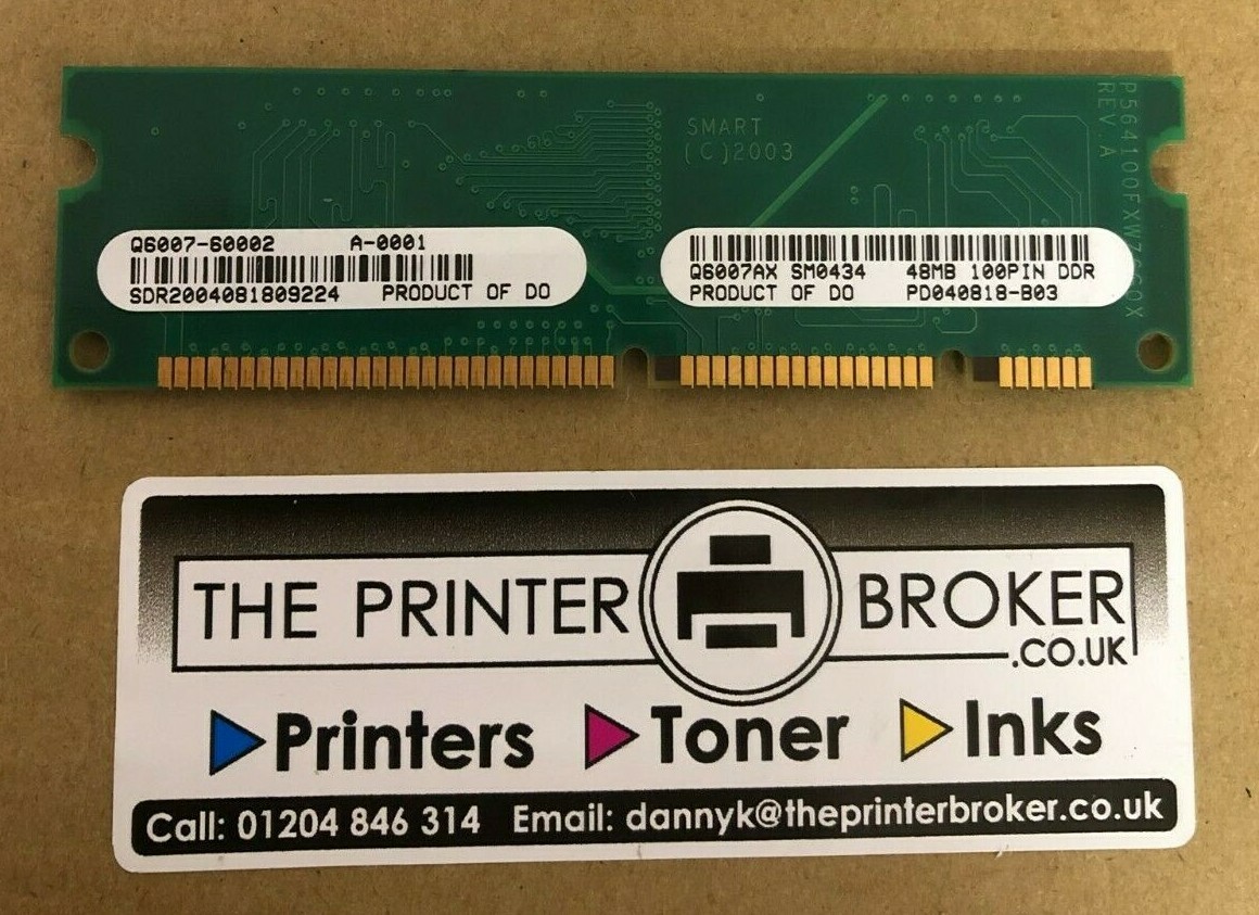HP LaserJet 2400 Series 48MB 100 Pin DDR Memory Q6007-60002 Q6007AX