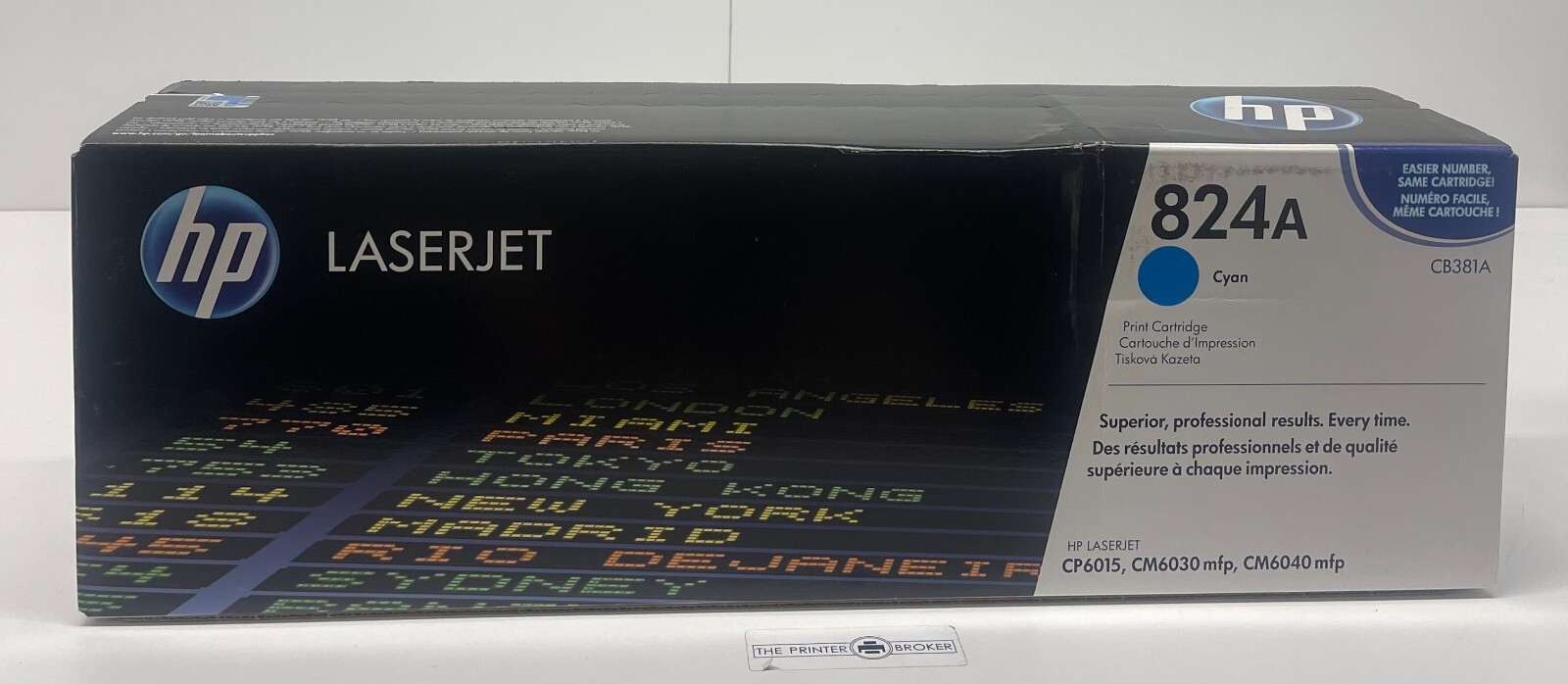 HP LaserJet CM6030 CM6040 CP6015 Series 824A Cyan Toner Cartridge CB381A