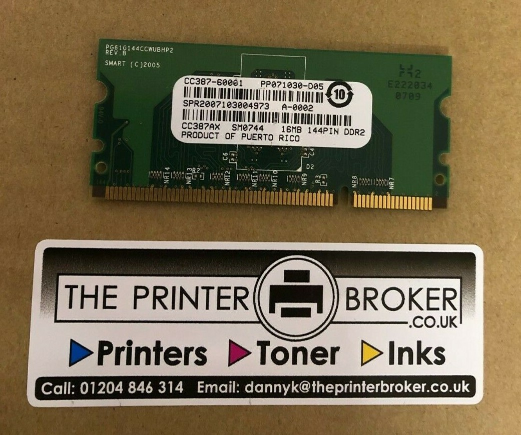 HP LaserJet P3005 Series 16MB 144 Pin DDR2 CC387-60001 CC387AX