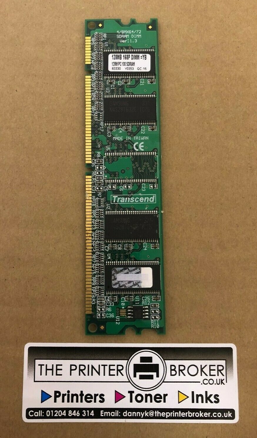 Lexmark 128MB 168P DIMM PC100 SDRAM for X4500 12662750050