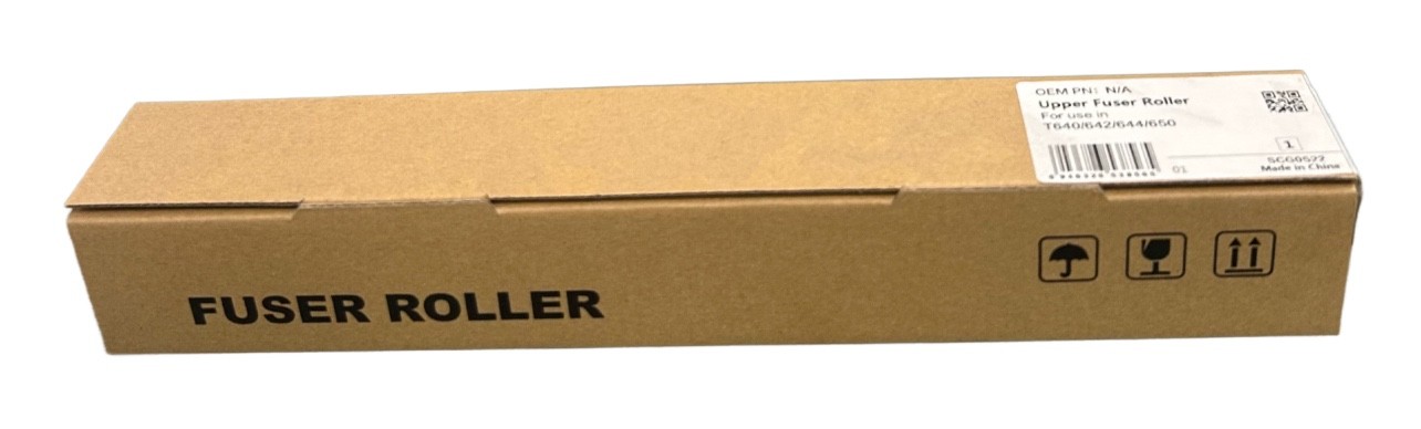 Rodillo fusor superior 03856 para Lexmark T640, T642 y T650 no original