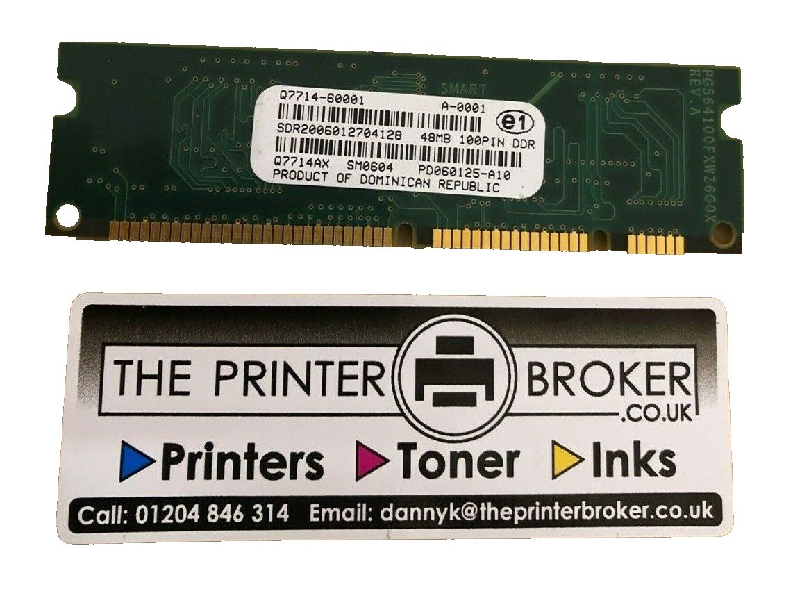 HP LaserJet 4240 4250 4350 Series 48MB 100 Pin DDR Memory Q7714-60001 Q7714AX