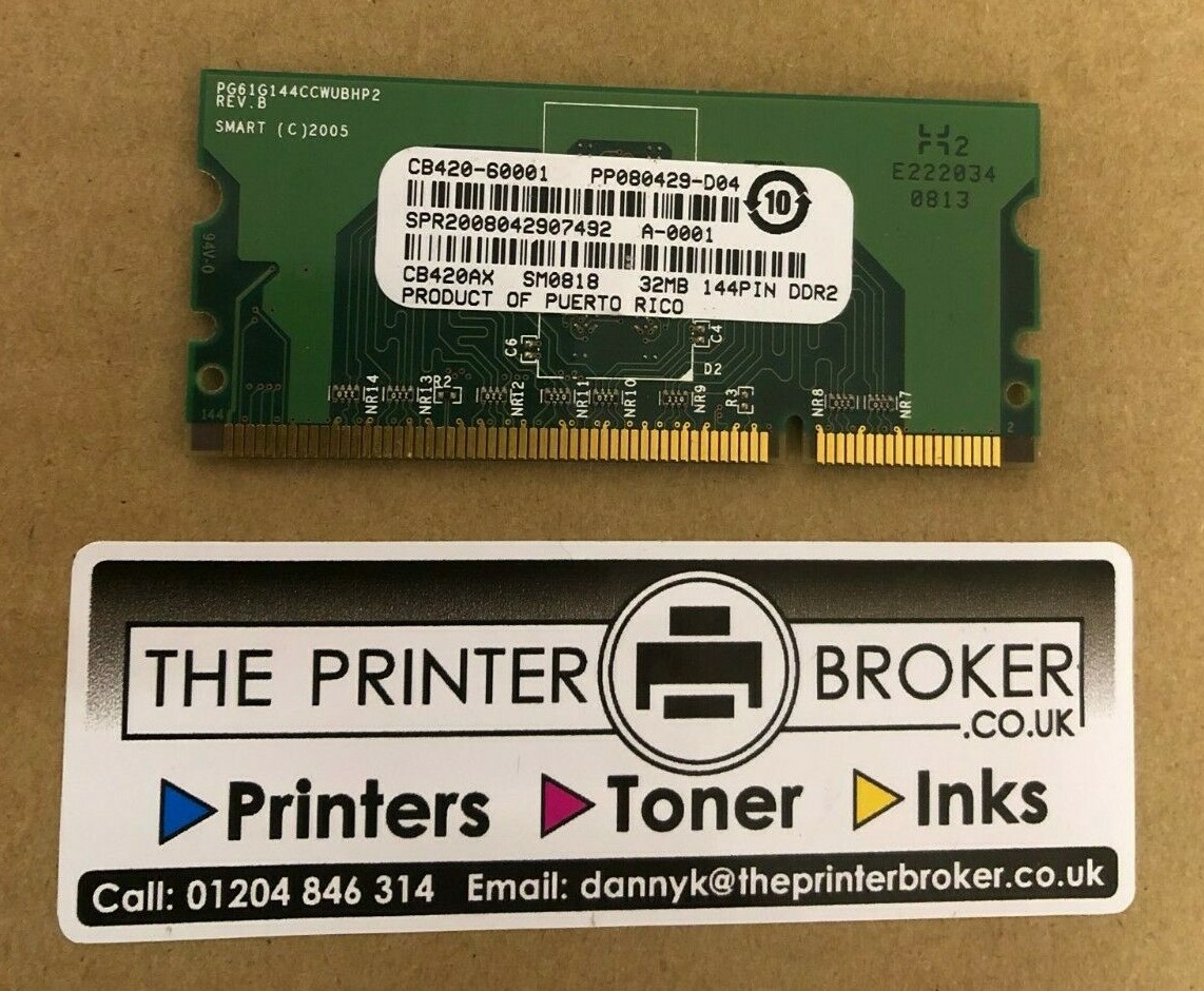 HP LaserJet P2015 P3005 32MB 144Pin DDR Memory Sim CB420-60001 CB420AX