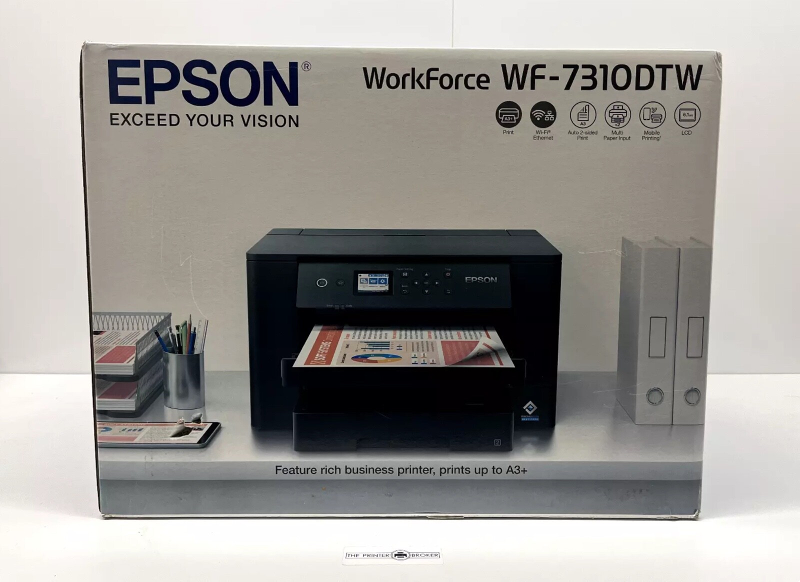 Impresora de inyección de tinta color Epson WorkForce WF-7310DTW A3+ C11CH70401