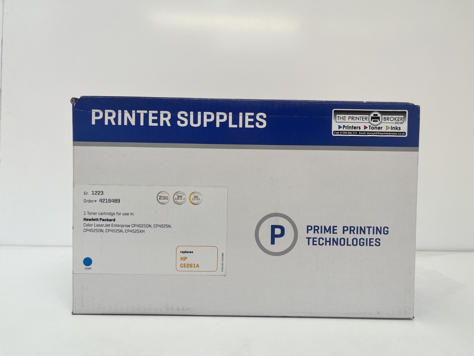 NON OEM Cyan Toner Cartridge For HP LaserJet CP4525 CP4025 Series CE261A
