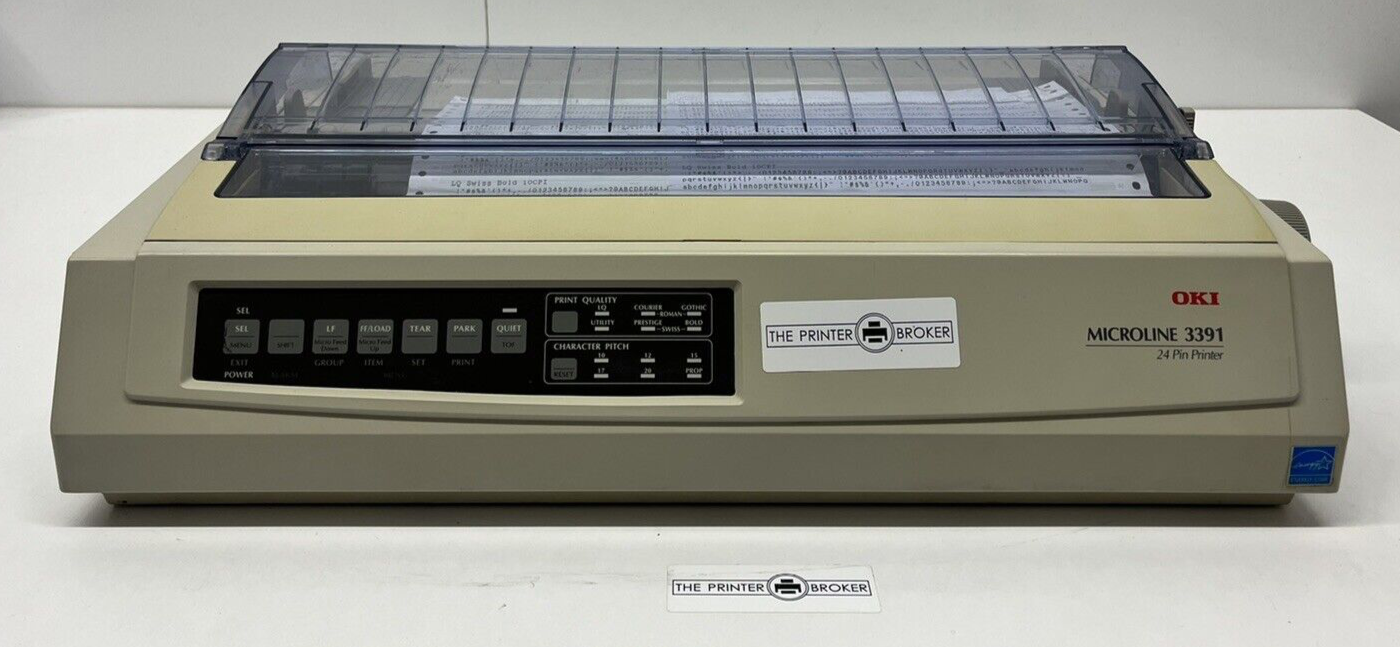 OKI Microline 3391 A4 Mono Dot Matrix 24 Pin Printer GE7300B 1091408